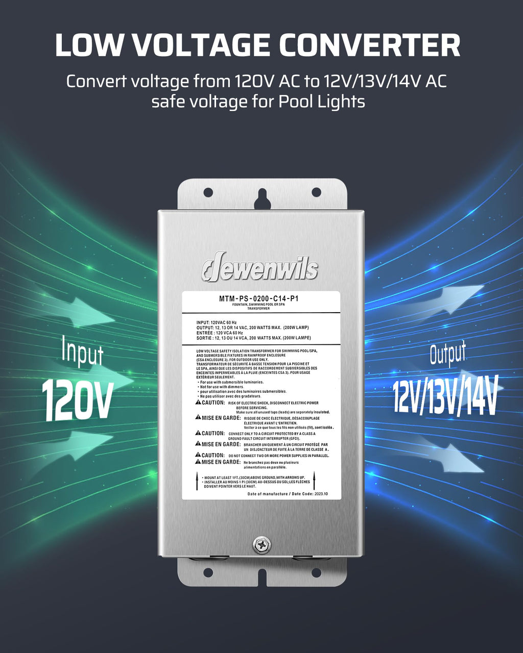 200W Low Voltage Pool Transformer T673505