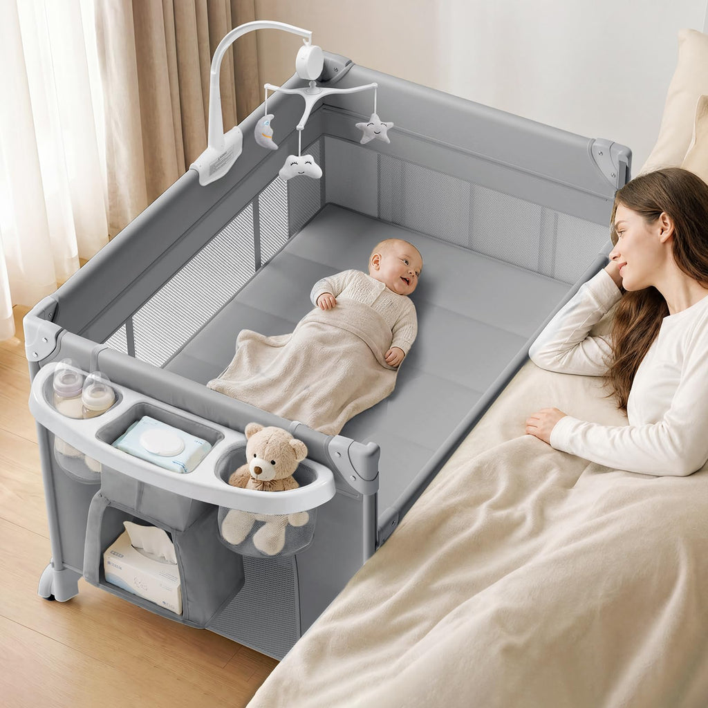 4 in 1 Grey Baby Bassinet Z264145