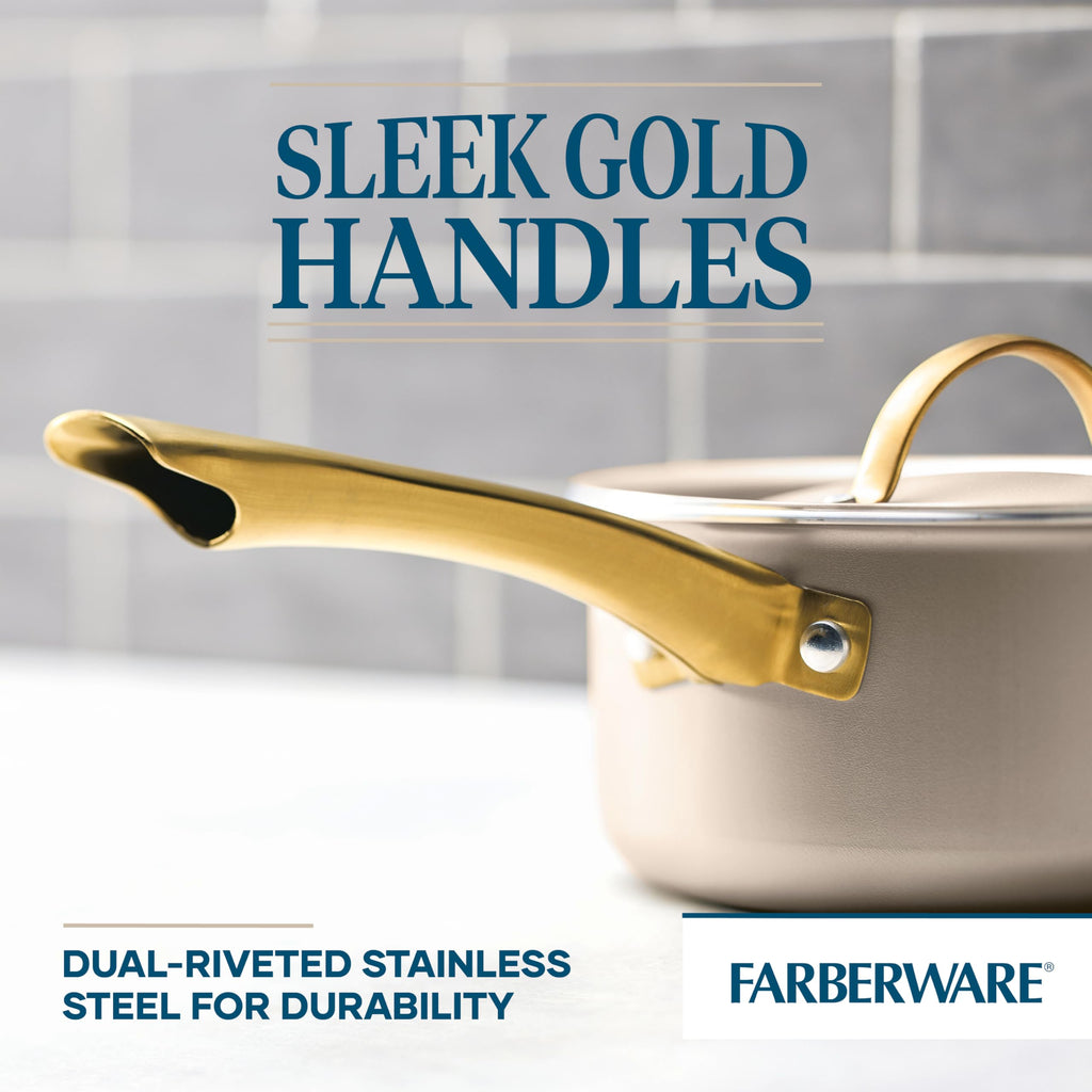 Nonstick Cookware and Pot Set with Lids, Dishwasher Safe, 12 Piece X14742