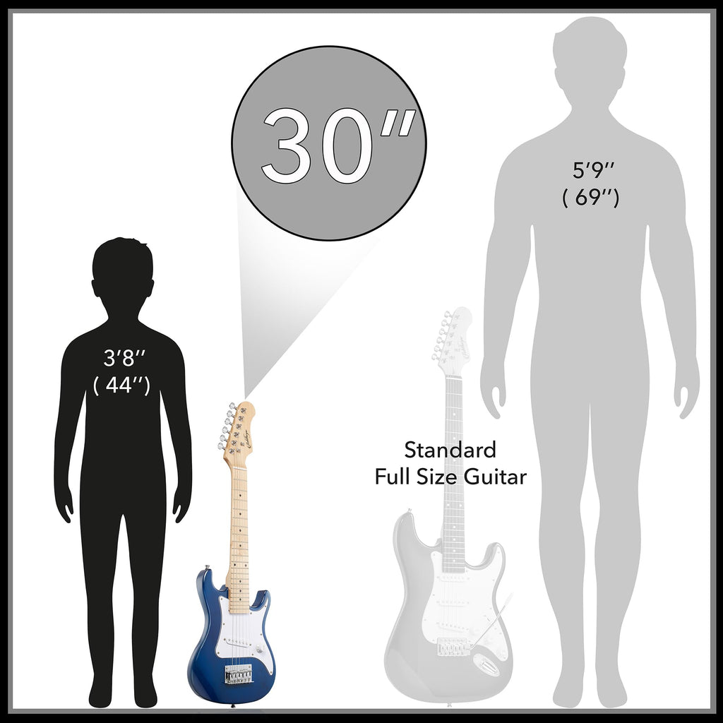30-inch Kids Electric Guitar Beginner Kit with Amplifier, Blue P4384