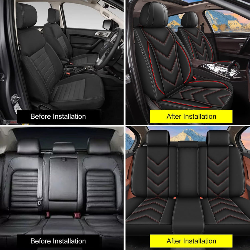 Waterproof Leather Full Set Car Seat Covers U863115