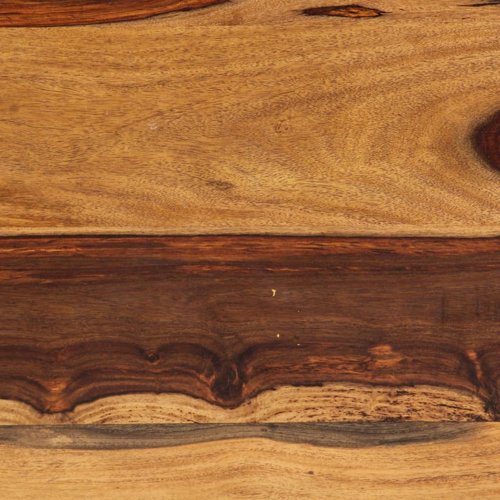 Brown Solid Sheesham Wood Steel Coffee Table H849361