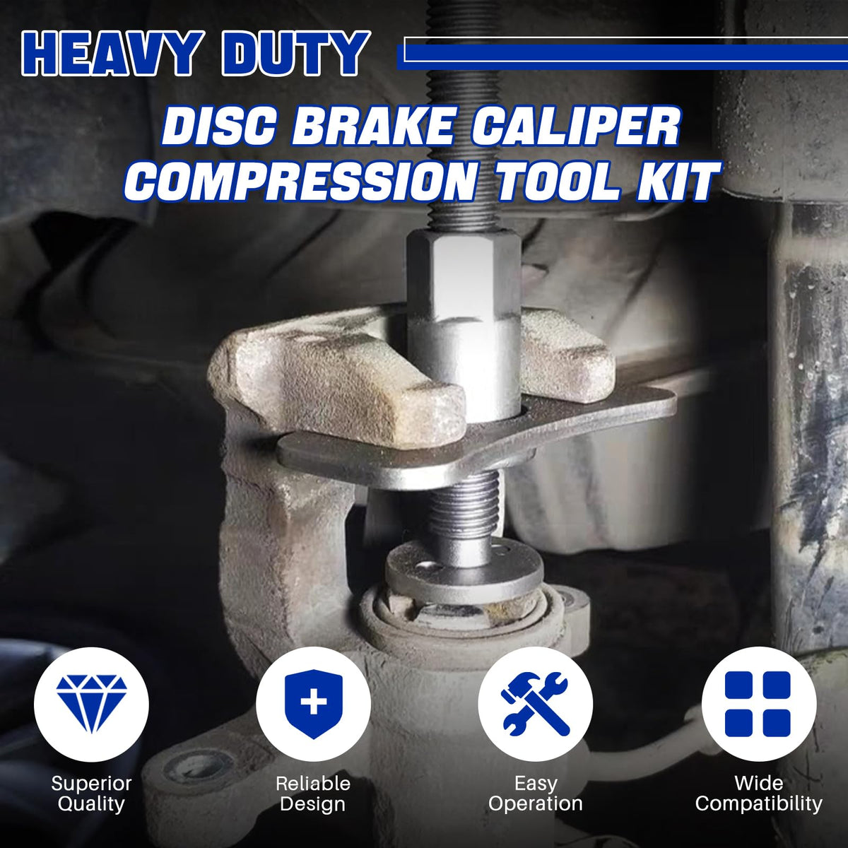 24pcs Heavy Duty Disc Brake Caliper Tool Set & 23PCS Aluminum Alloy Cup Type Oil Filter Cap Wrench Socket Removal Tool Set T70171