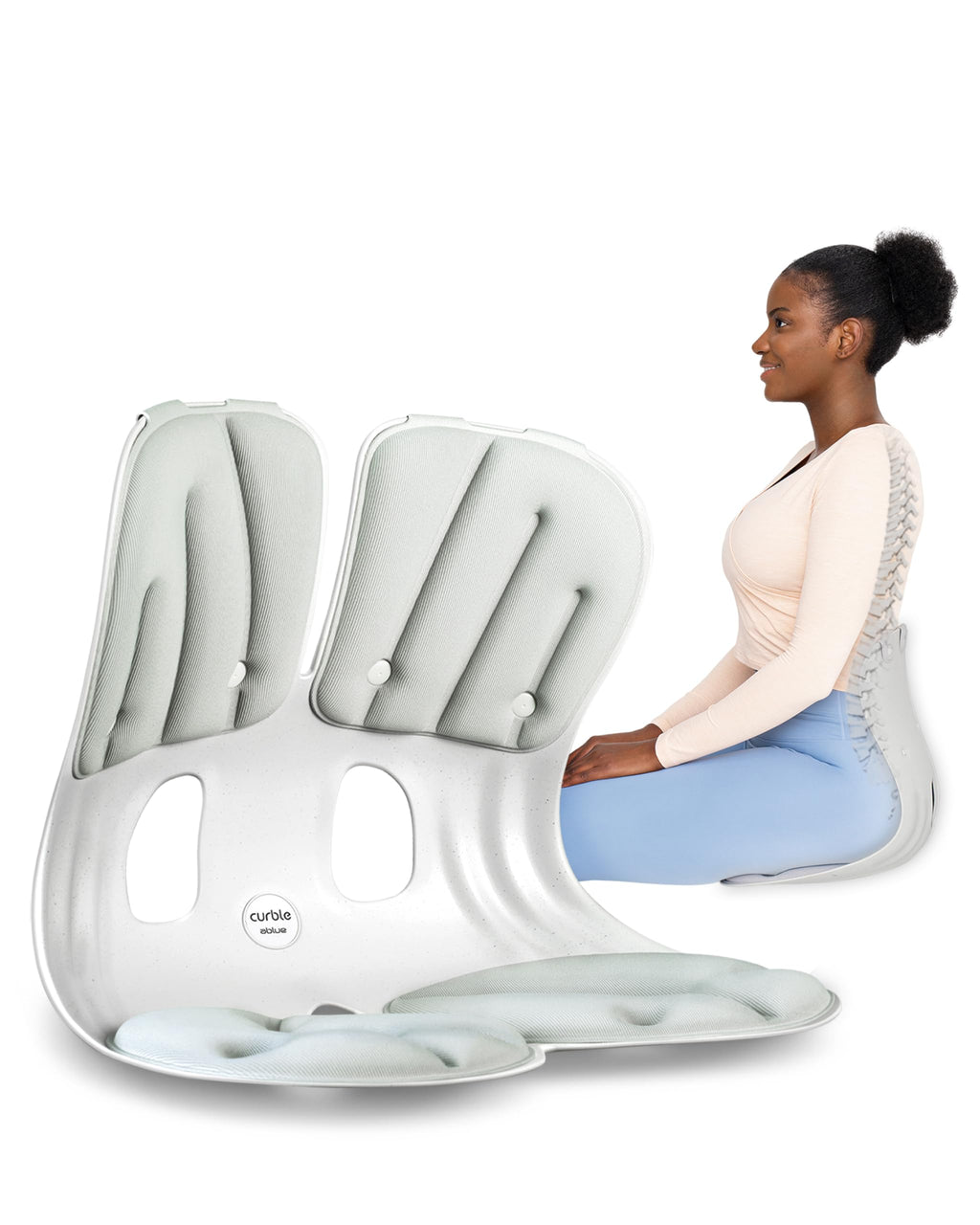 Extra Wide Ergonomic Seat Support Grey S93084