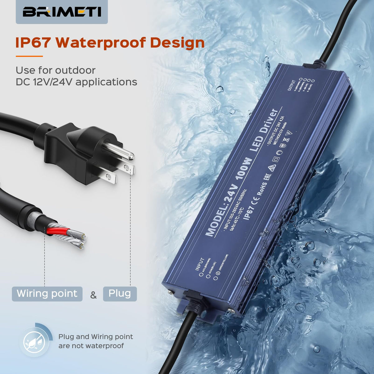 24V 200W Waterproof IP67 LED Power Supply S85388