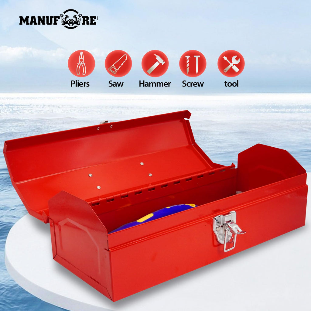 14" Metal Tool Box with Carry Handle B435832