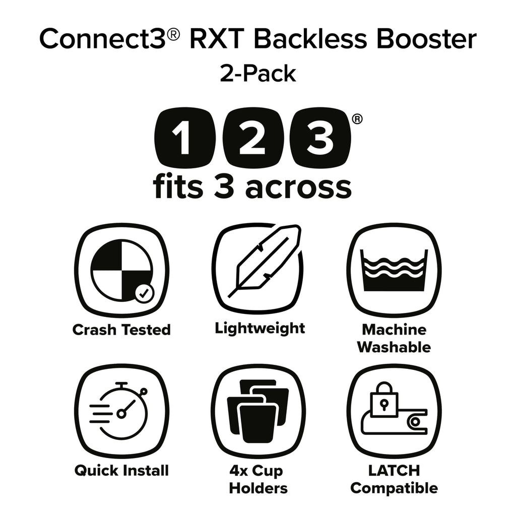 Black Backless Booster, Pack of 2 C11604