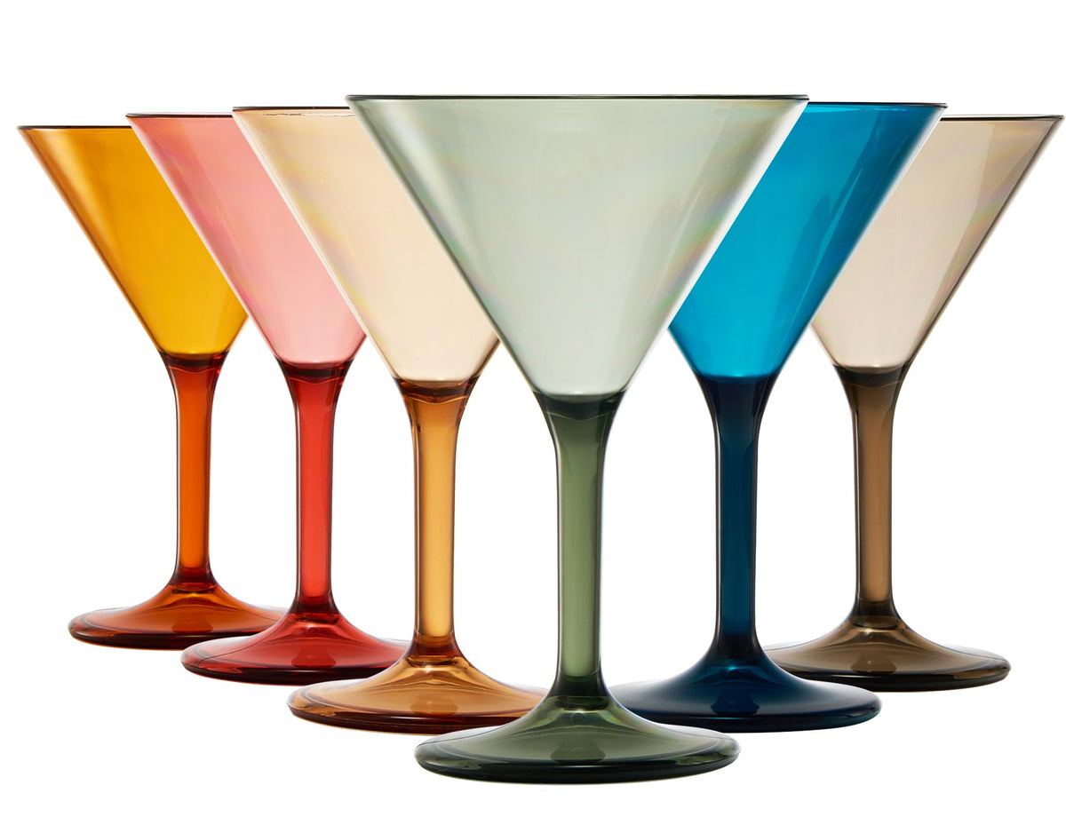Set of 6 Shatterproof Acrylic Tritan Glasses T13149