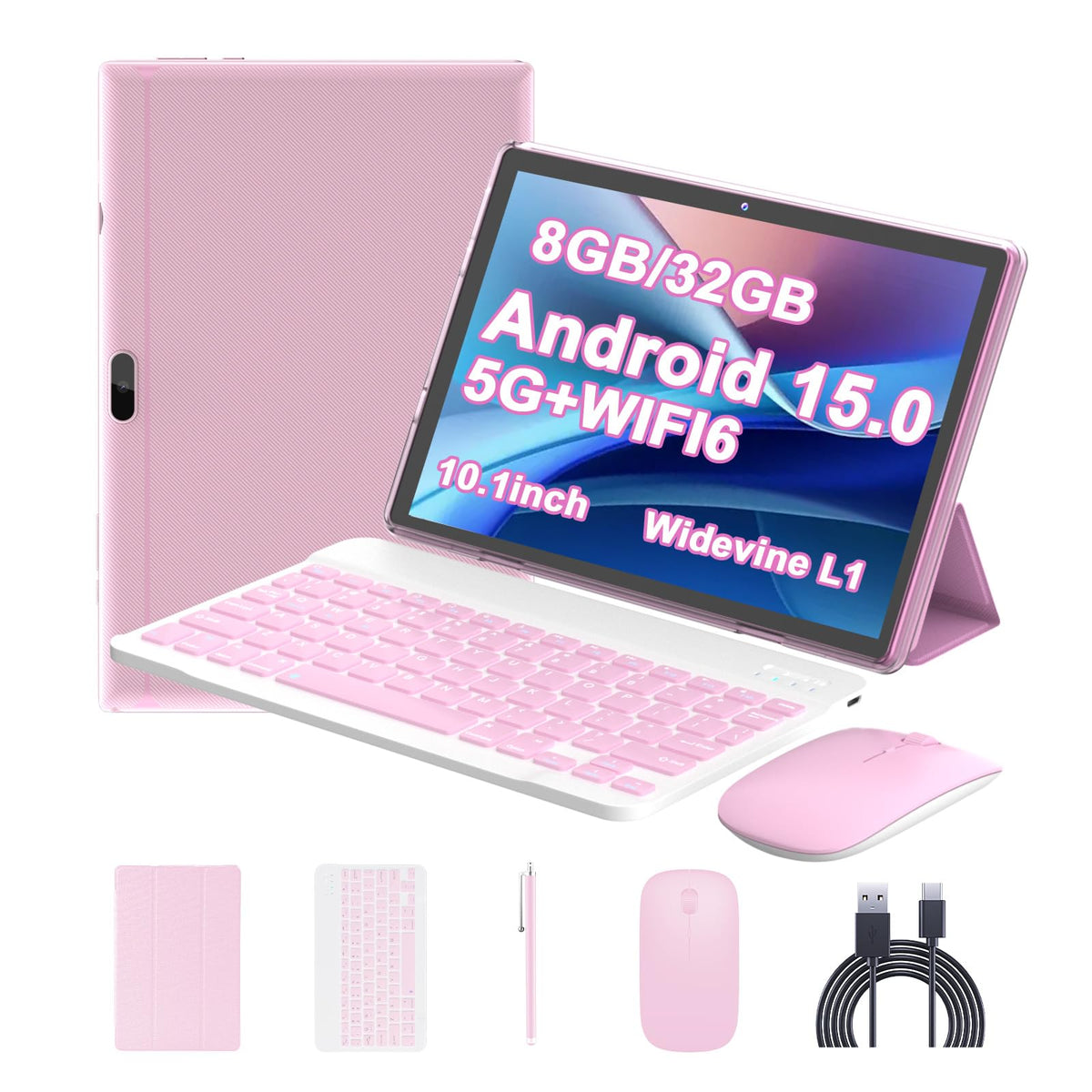 10 Inch 8GB RAM 32GB ROM Tablet with Keyboard Stylus A8804