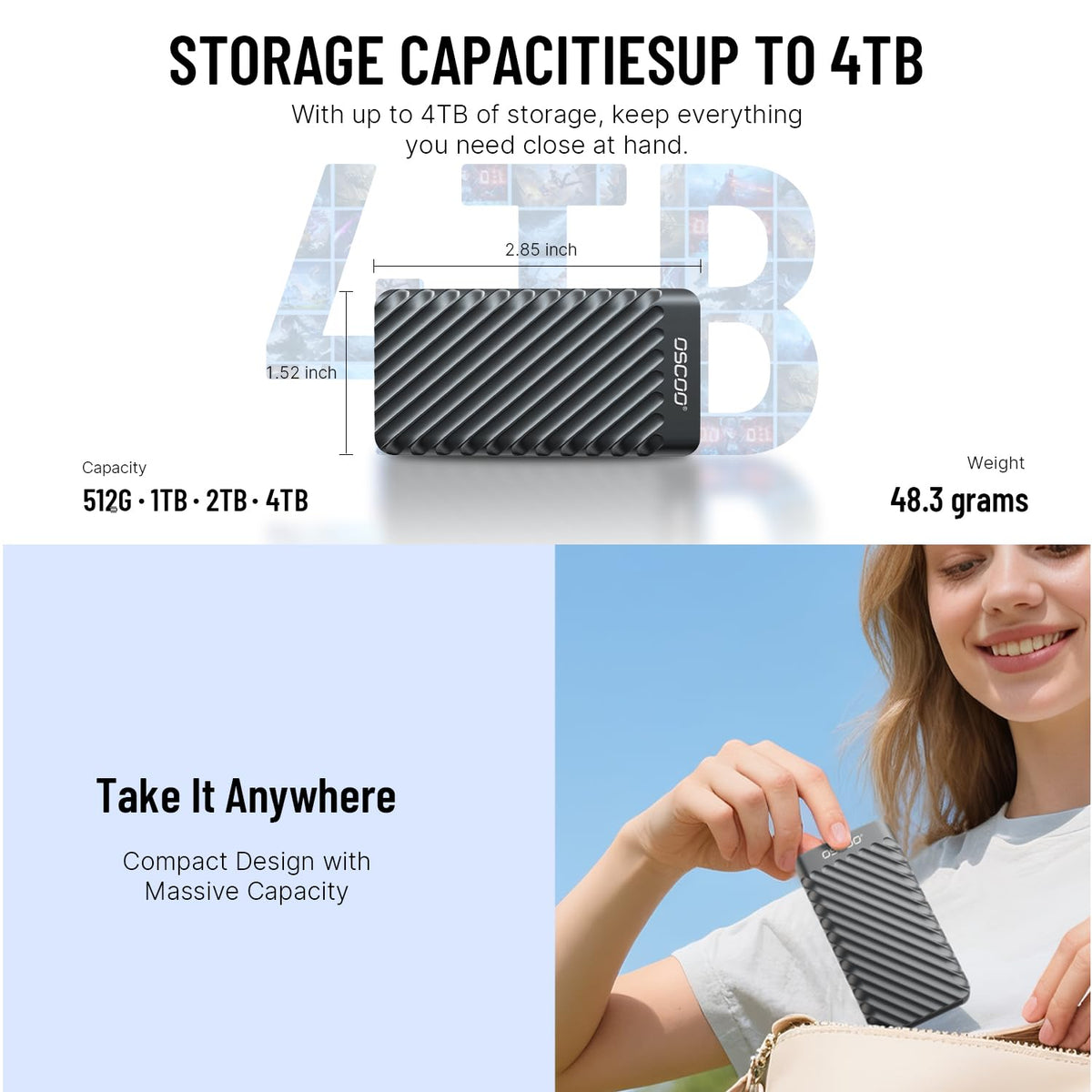 1TB USB 3.2 Gen 2 External SSD K85963