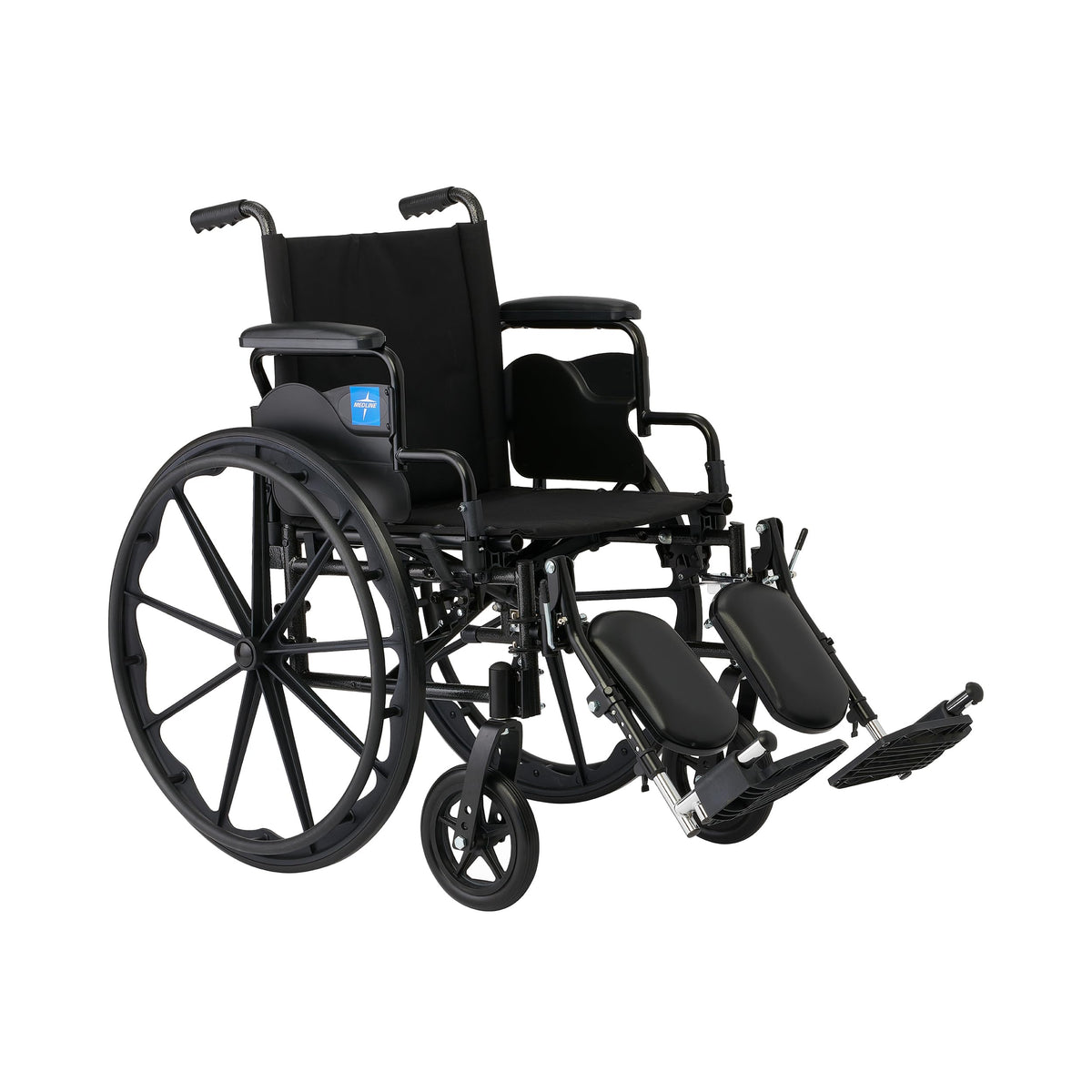Lightweight Wheelchair with Swing-Back Desk-Length Arms and Elevating Leg Rests S371