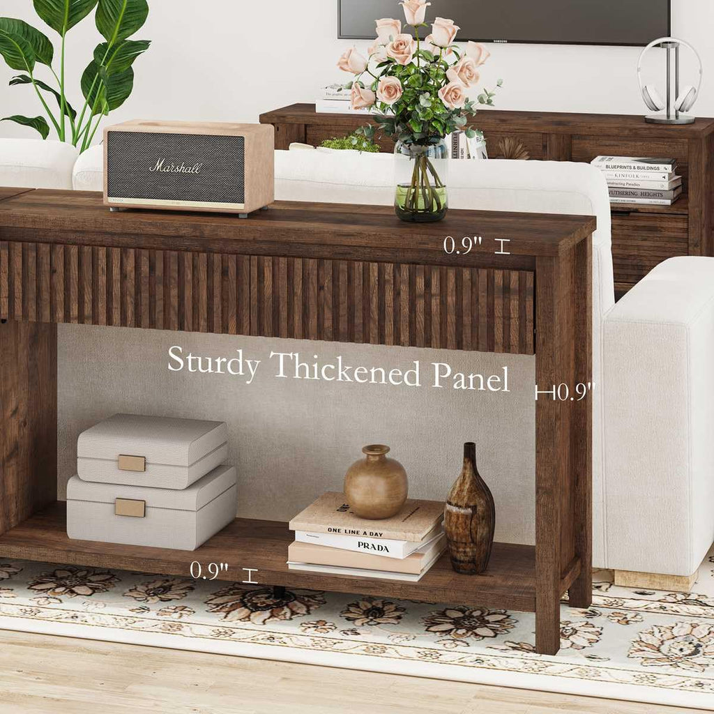 47" Fluted Console Table with Drawers R54163