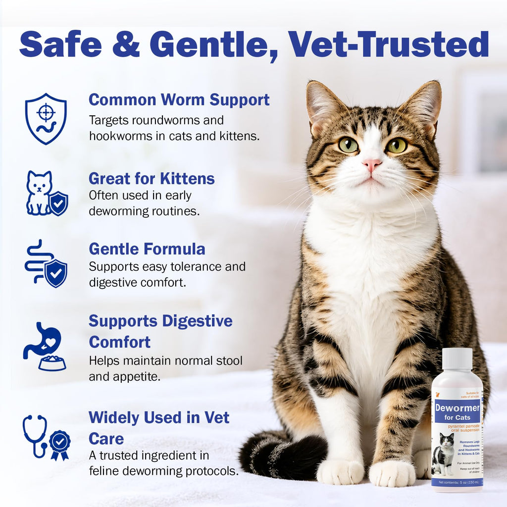 Pyrantel Pamoate Oral Dewormer for Cats & Kittens V949409