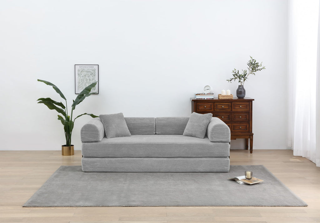 Light Gray Convertible Sleeper Sofa C812