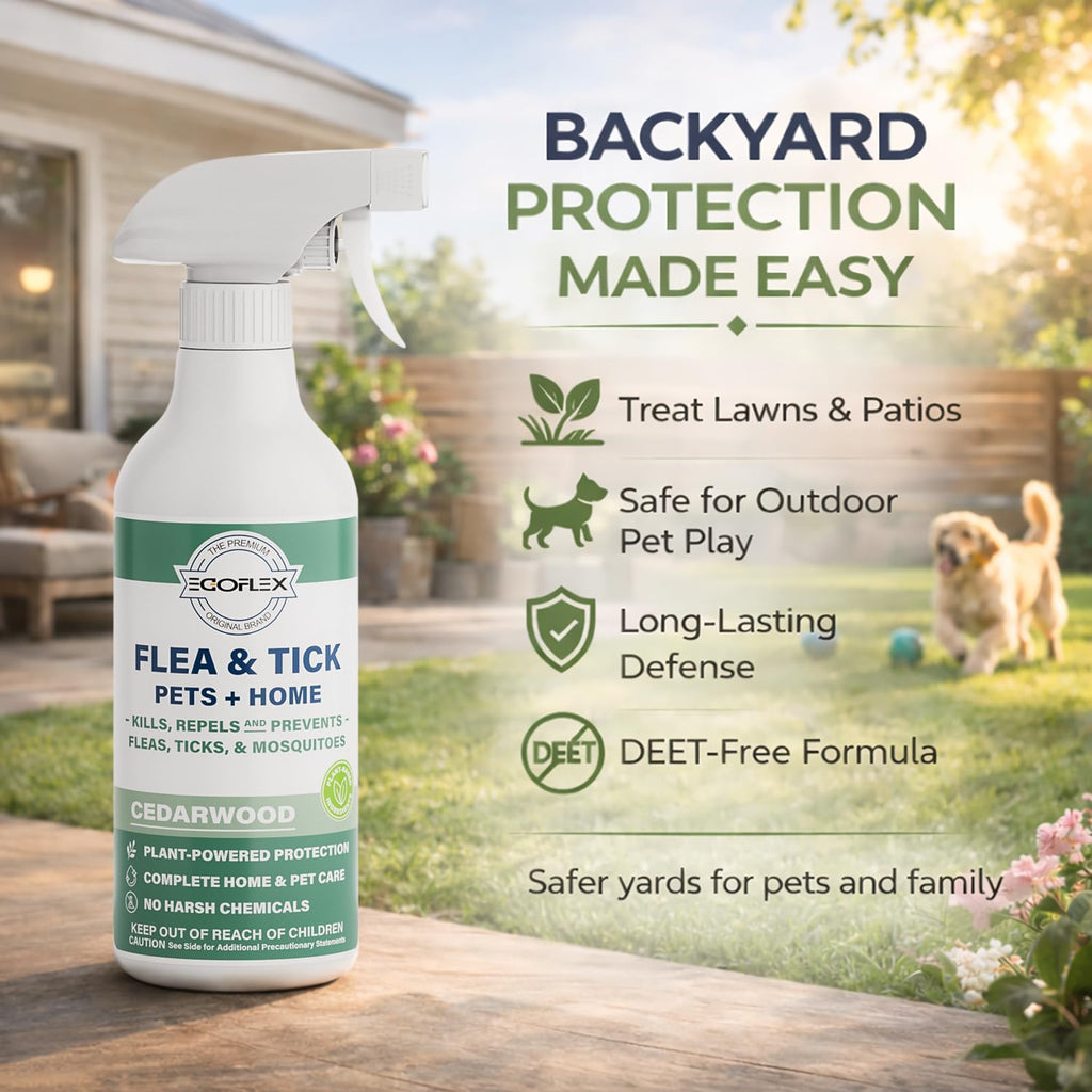 Plant-Based Flea Spray with Cedarwood Scent 16 Oz M853353