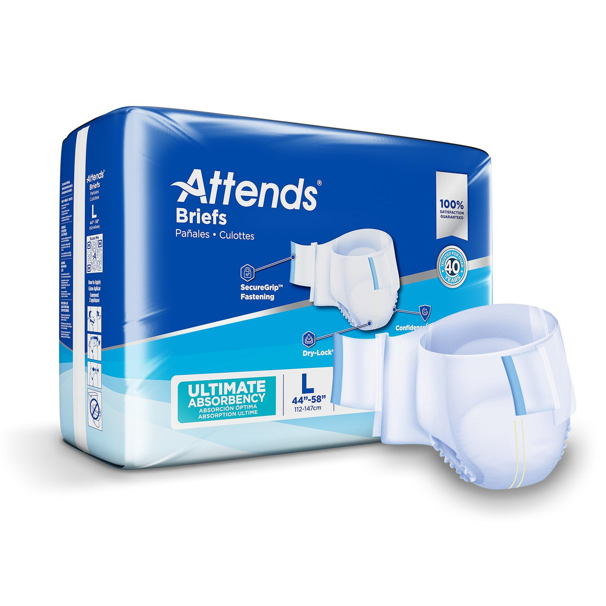 Large Ultimate Absorbency Adult Incontinence Briefs 72ct W494171