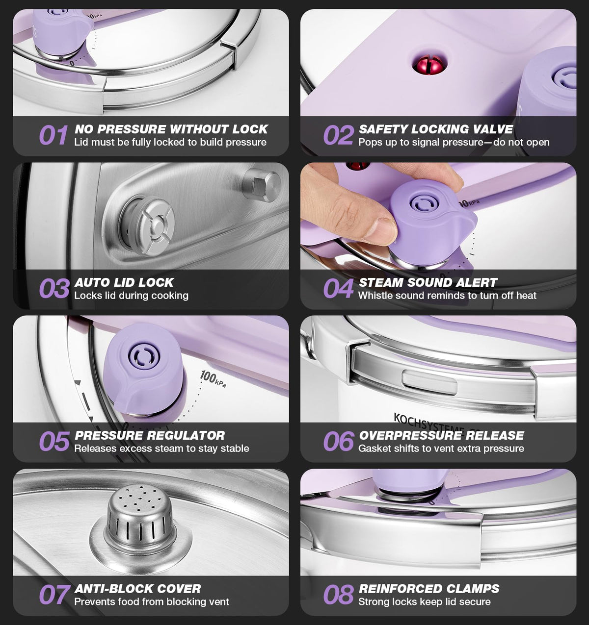 Small Stainless Steel Pressure Cooker 3.2 Quart S195