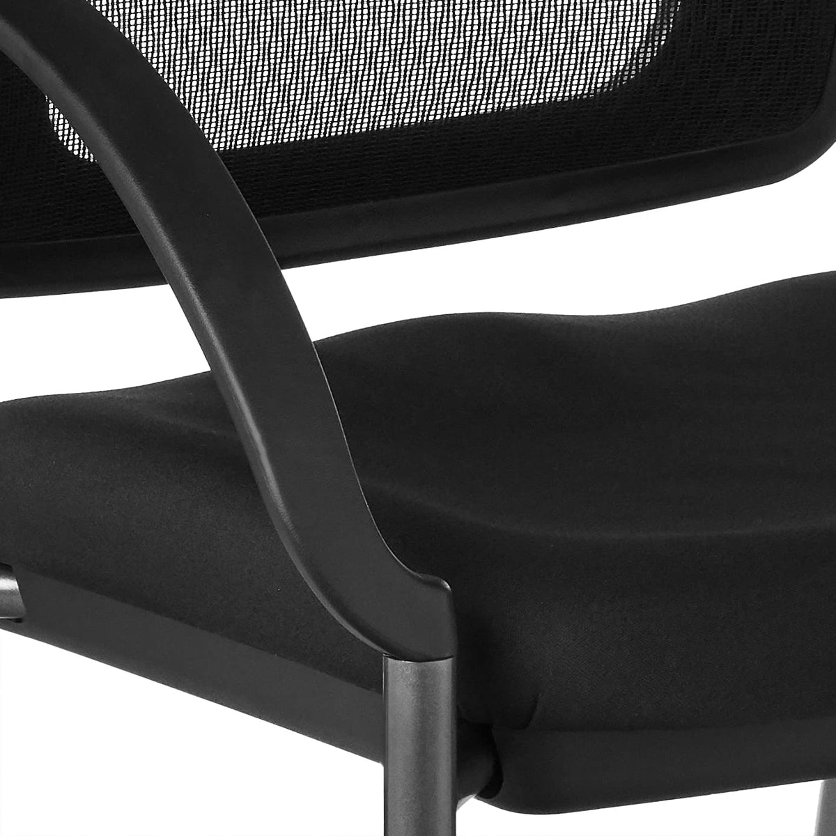 Stackable Visitor's Chair with Breathable Back and Rolling Casters I634