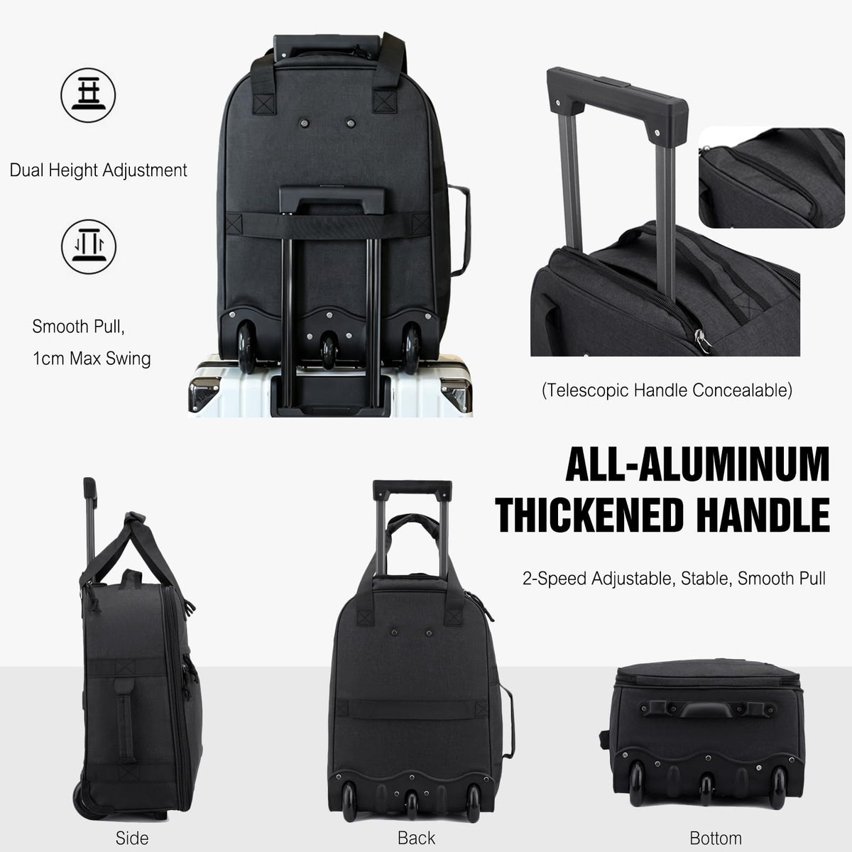 Rolling Laptop Backpack with Wheels 15.6 Inch A214100