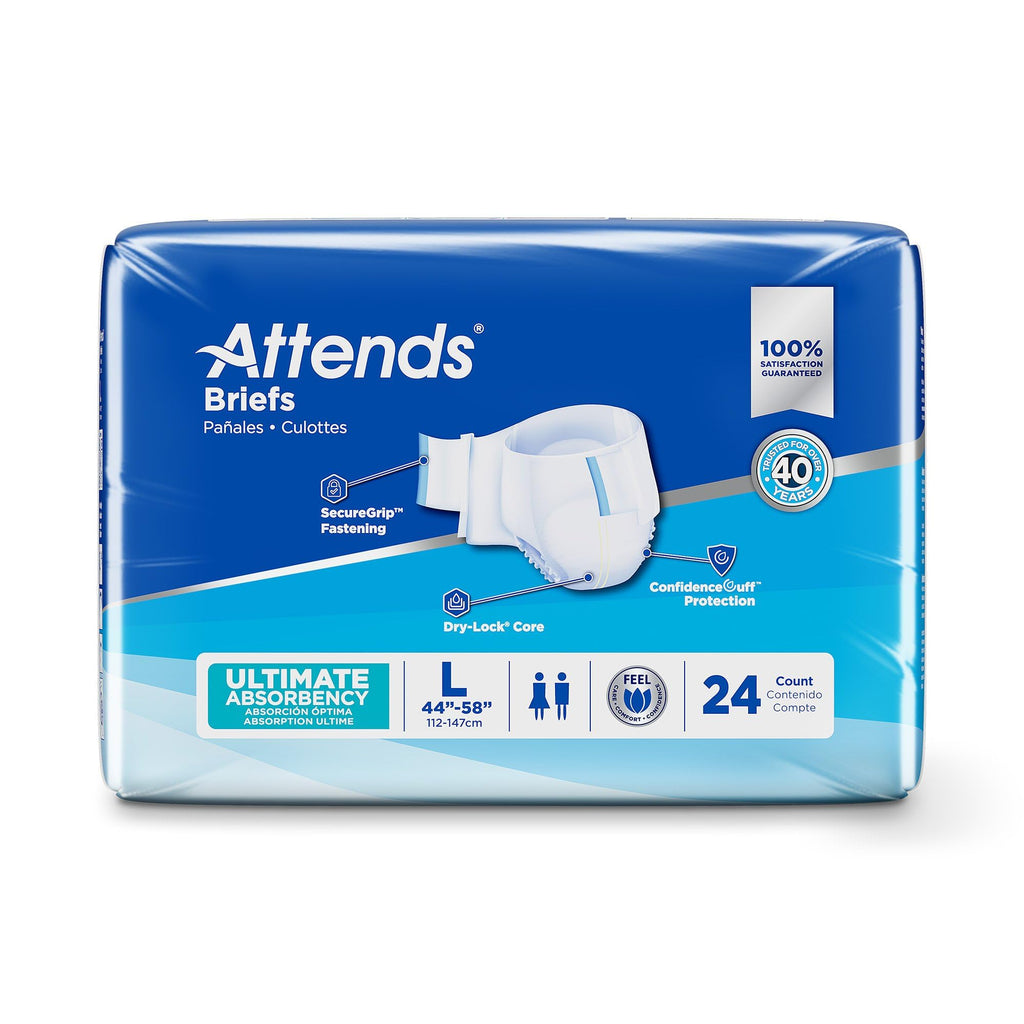 Large Ultimate Absorbency Adult Incontinence Briefs 72ct W494171
