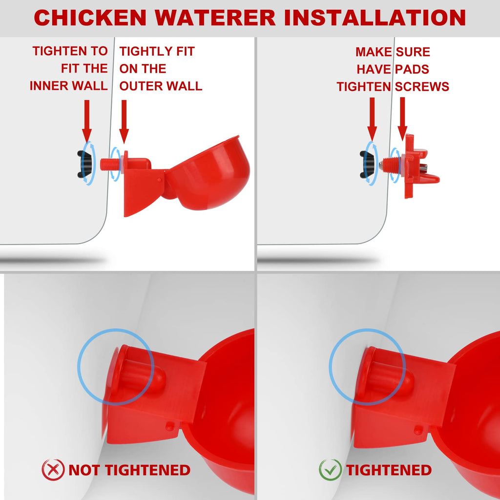 Chicken Waterer with 4 Water Cups 2 Gallon V5435
