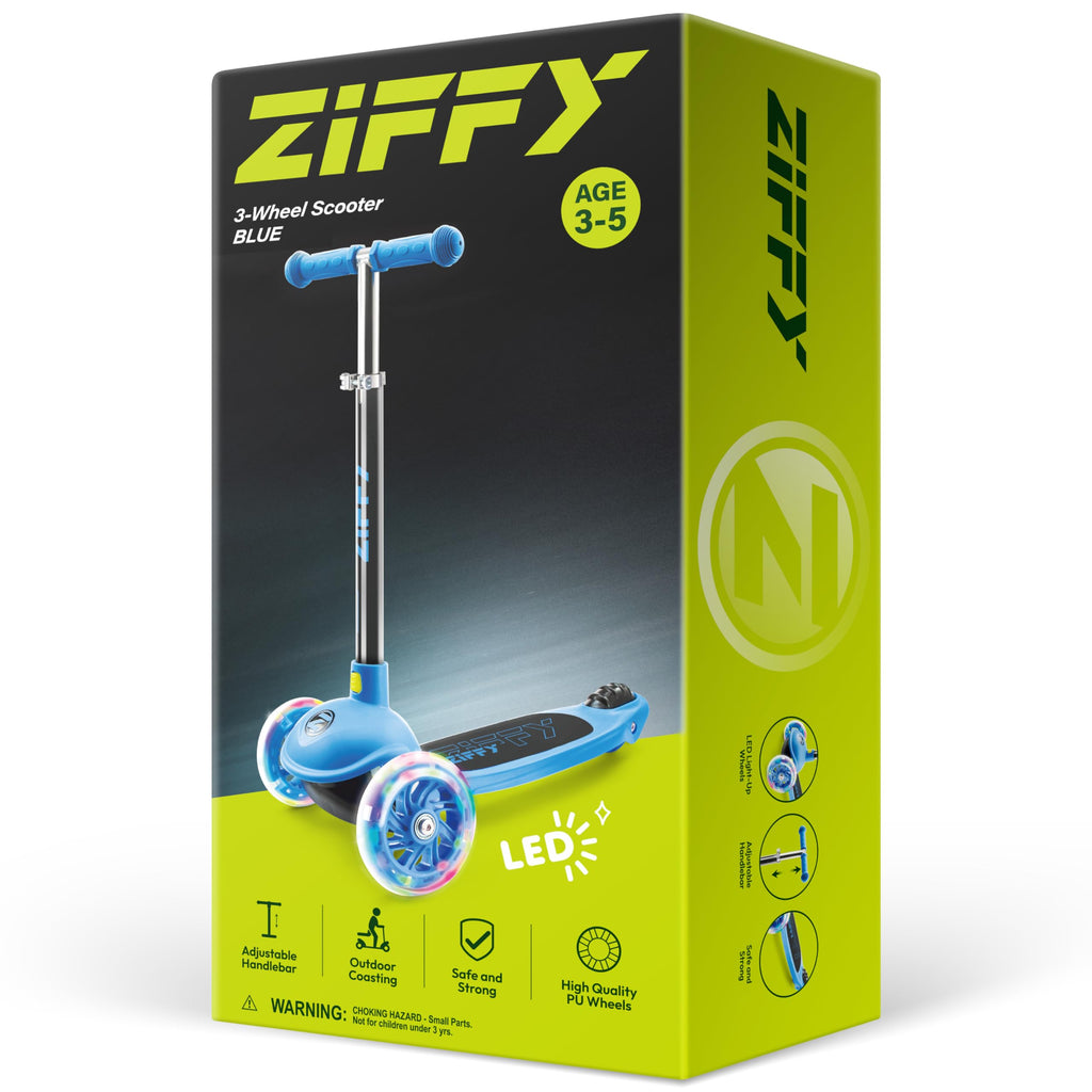 Multicolor 3 Wheel Scooter with LED Light-Up Wheels T48561