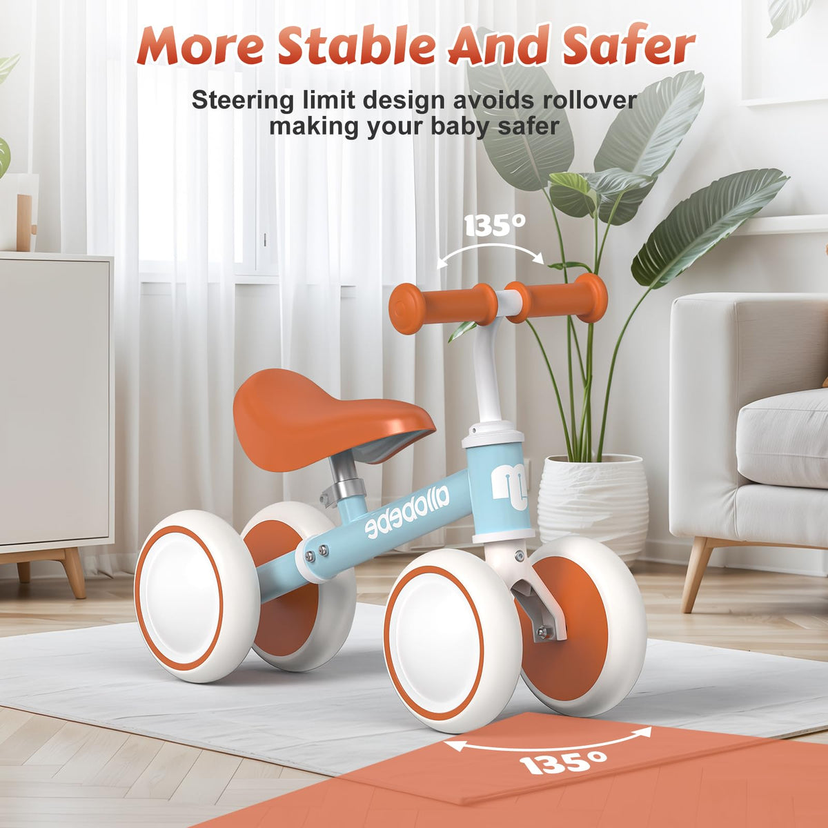 Baby Balance Bike 12-36 Months Adjustable Seat 3 Wheels O10522
