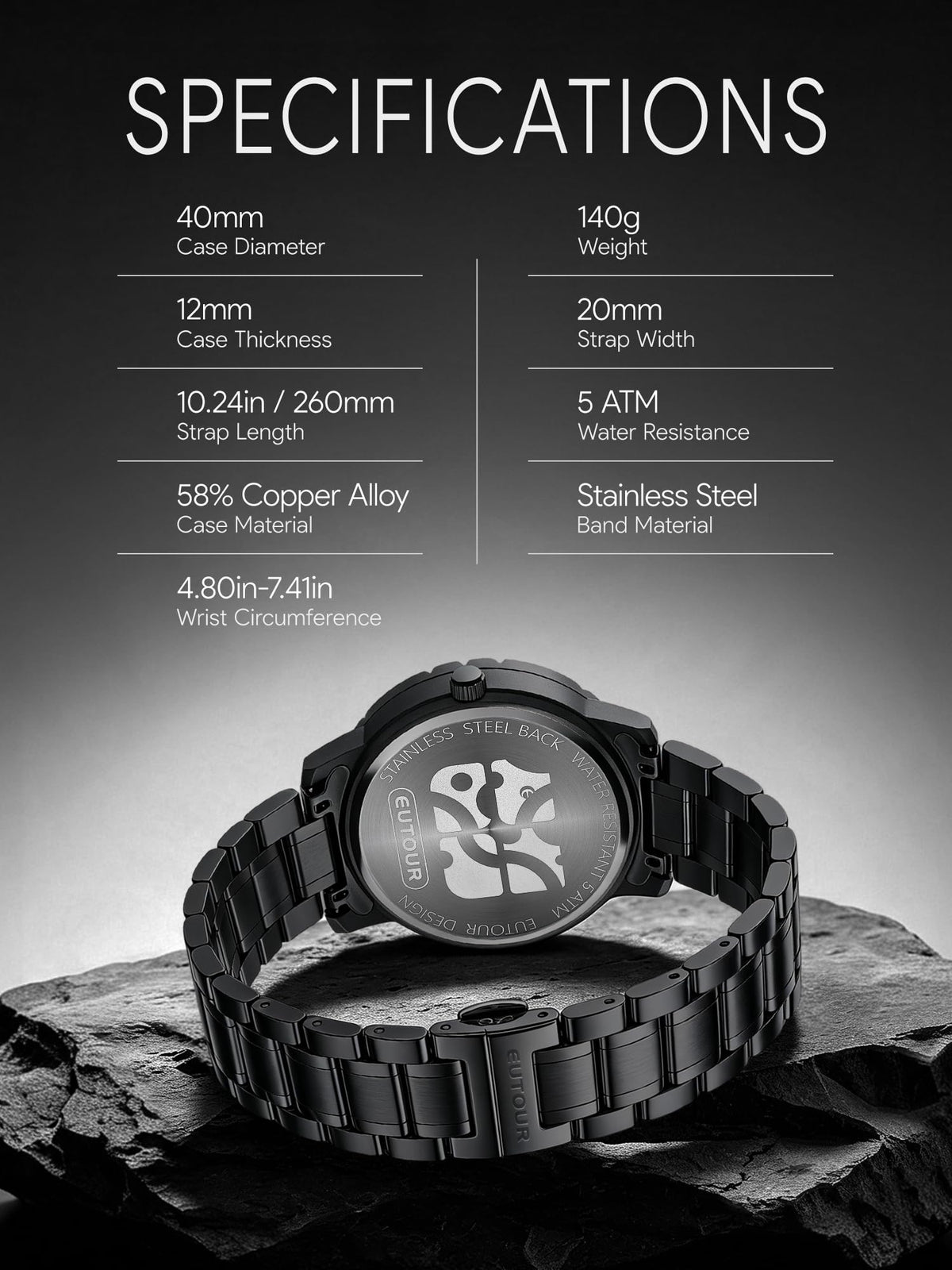 Magnetic Watch 40mm 20mm Strap A442