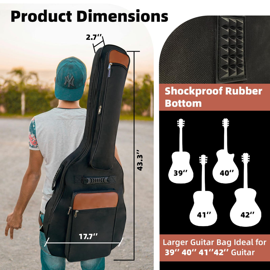 Acoustic Guitar Bag with 0.5-inch Padding (Black) I66443