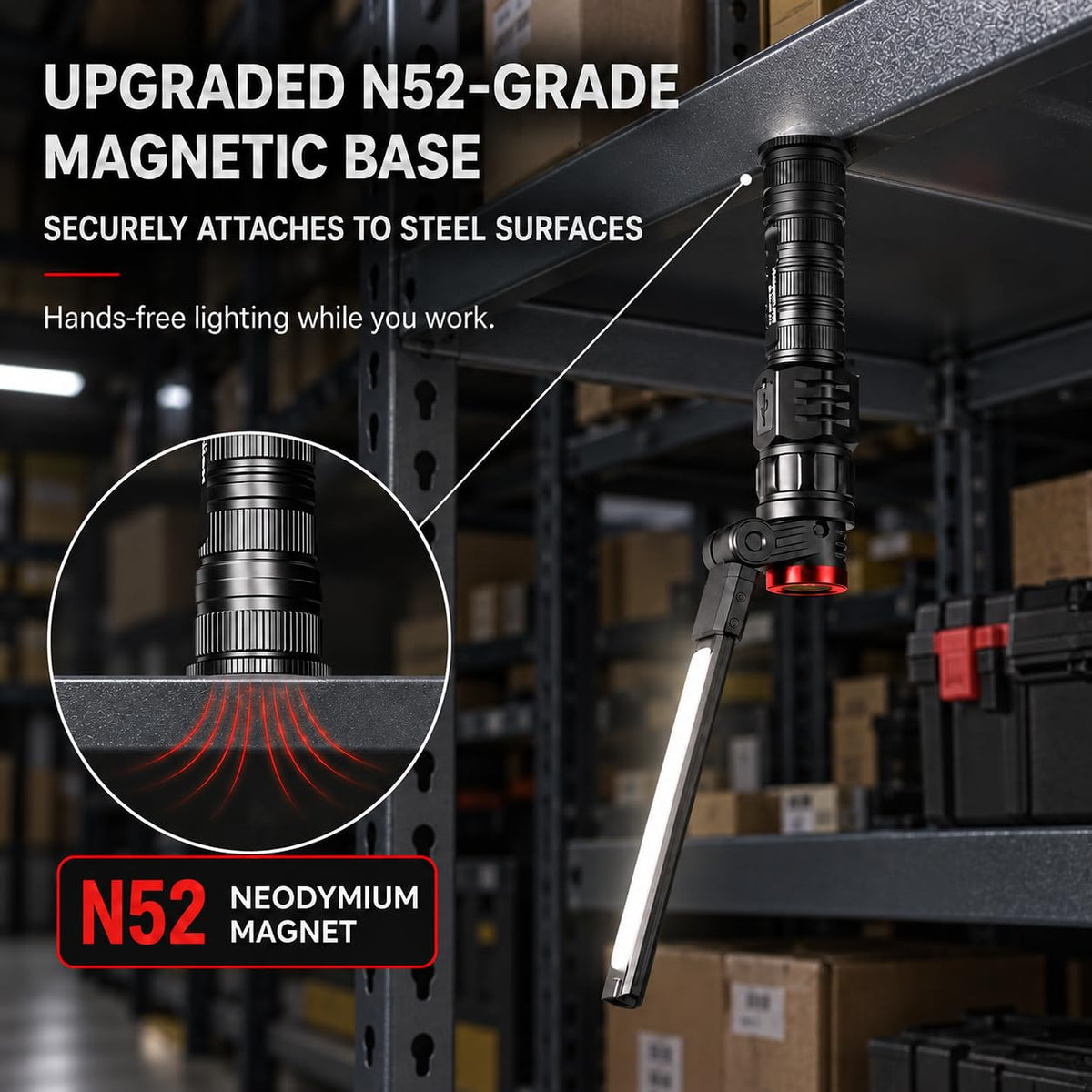 1000 LM Rechargeable Magnetic Work Light D704