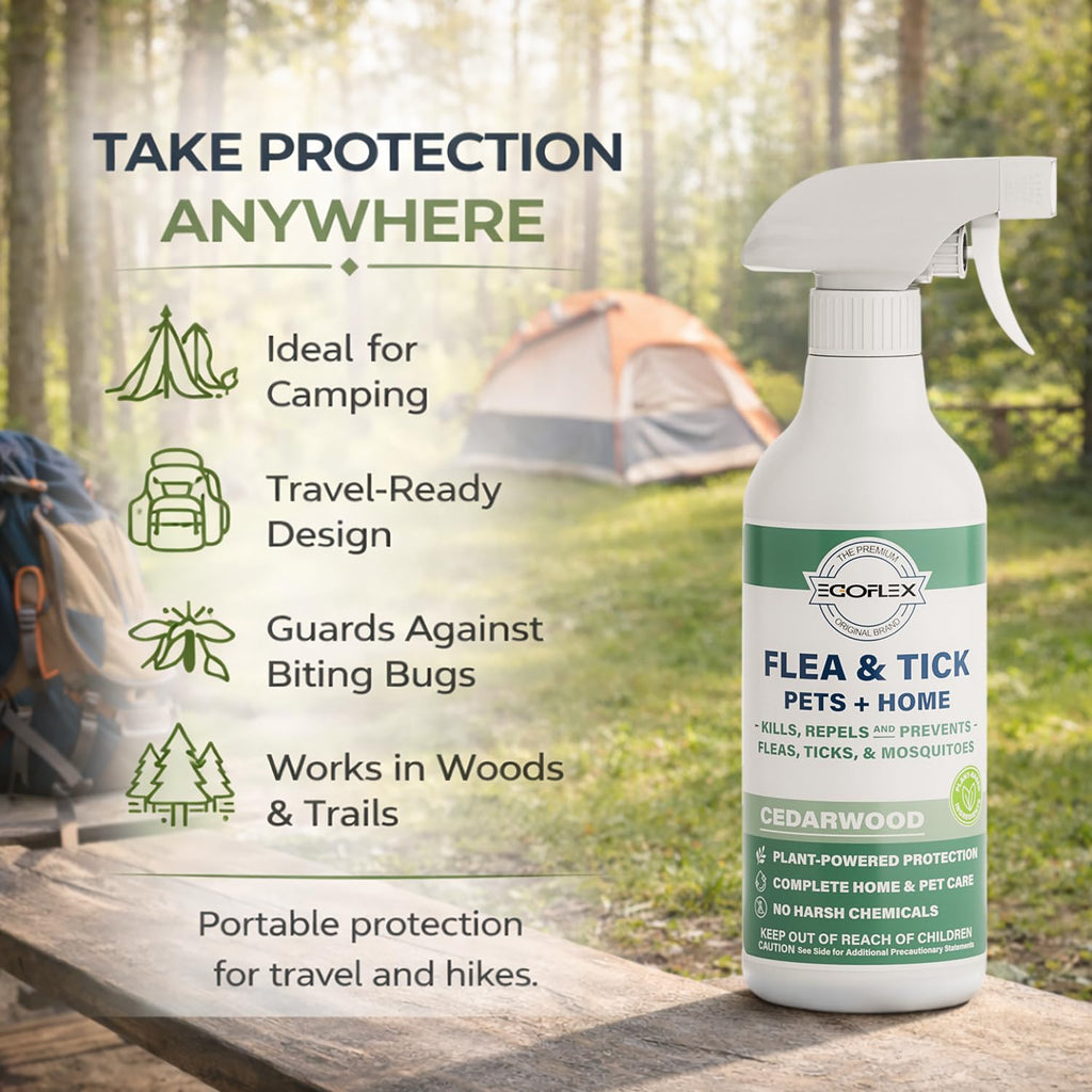 Plant-Based Flea Spray with Cedarwood Scent 16 Oz M853353