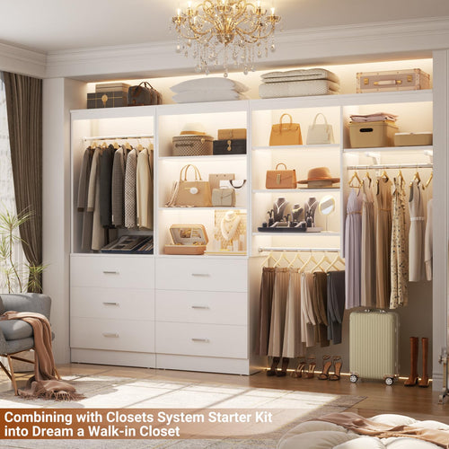 23.6" White Closet Drawers System with 3 Drawers O4900
