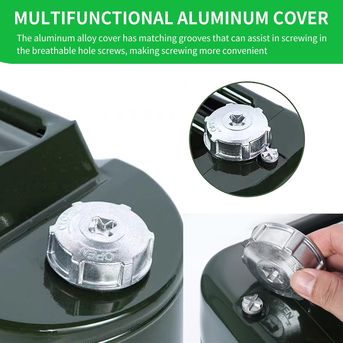 5 Gallon Square Metal Storage Can with Flexible Spout O2091