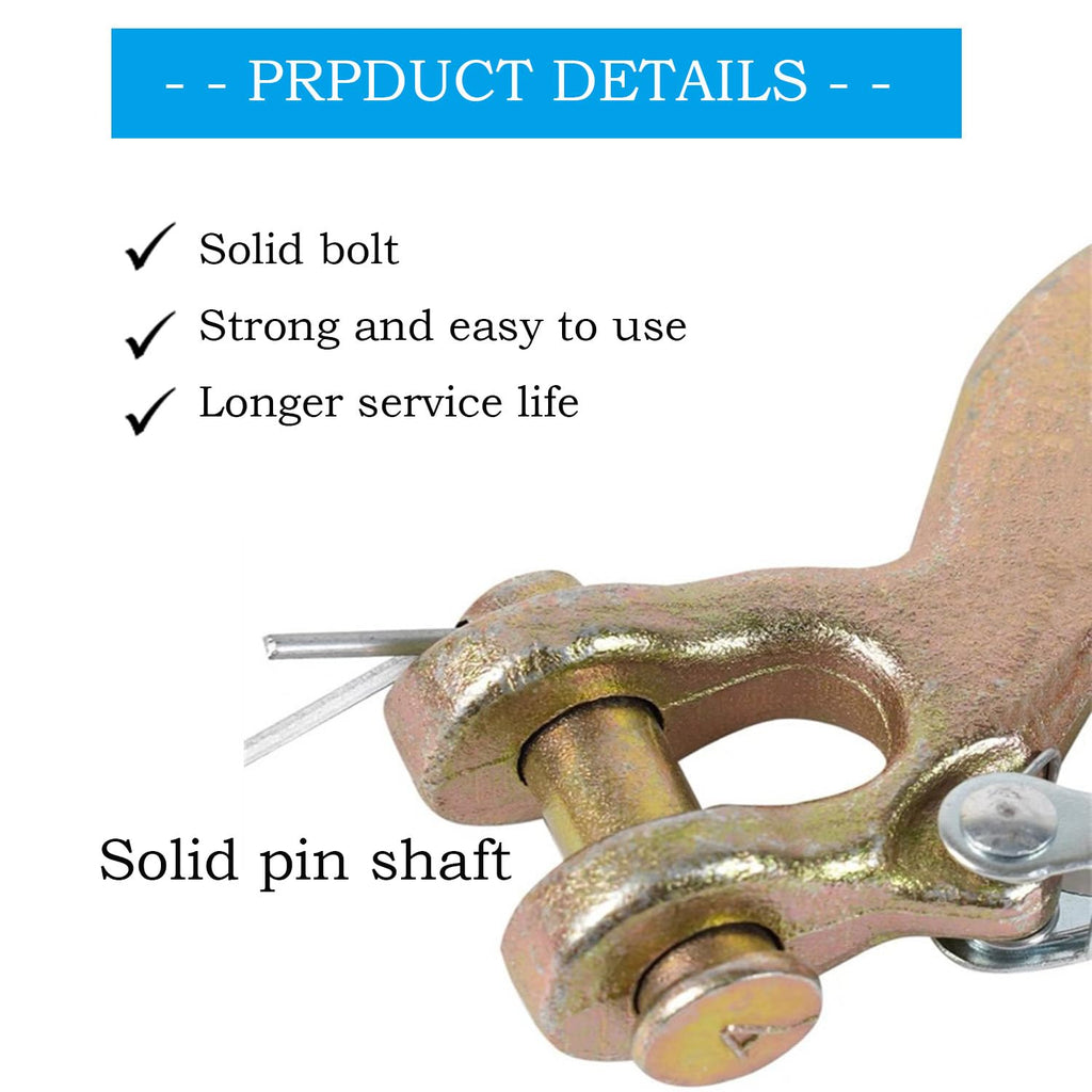 3/8 Inch Heavy Duty Forged Clevis Slip Hook with Safety Latch, 18,000 Lbs Capacity I135938