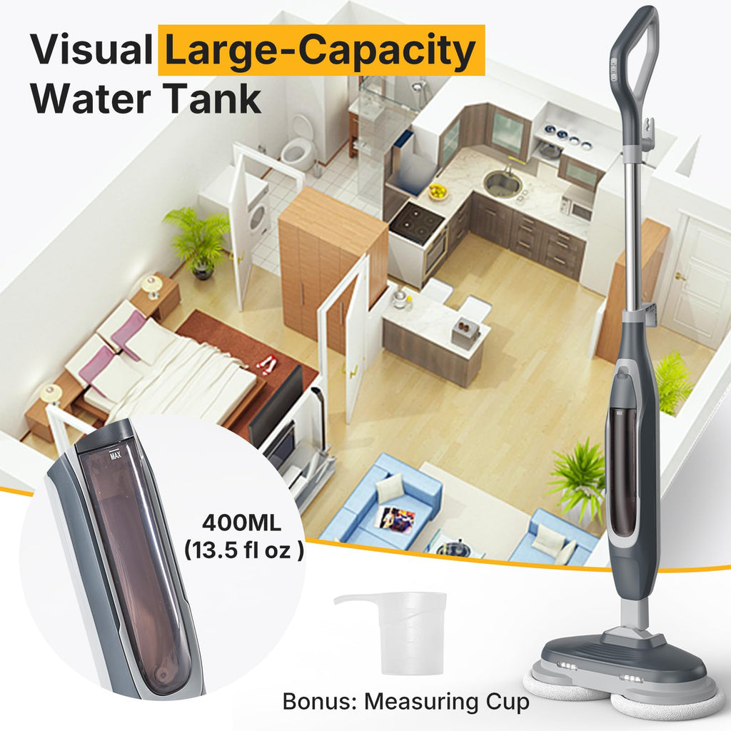 Dual Rotating Scrub & Steam Mop I880132