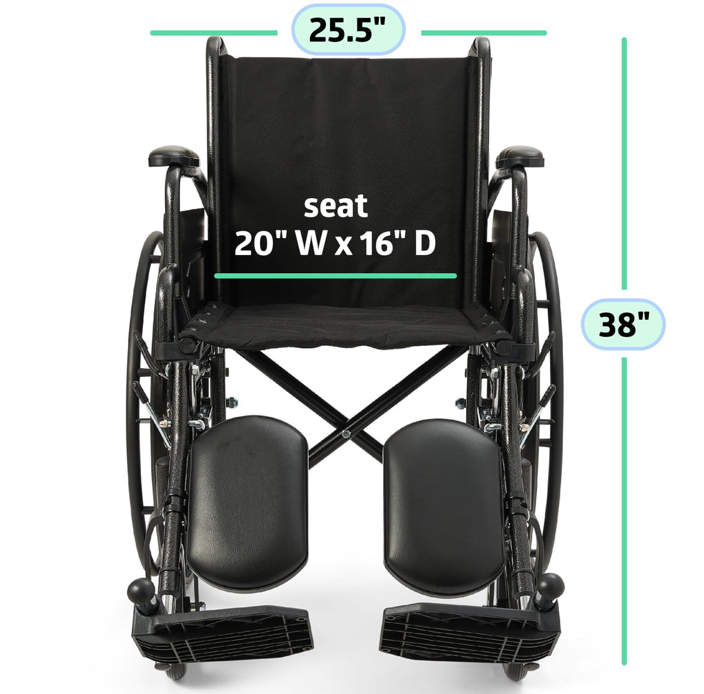 Lightweight Wheelchair with Swing-Back Desk-Length Arms and Elevating Leg Rests S371