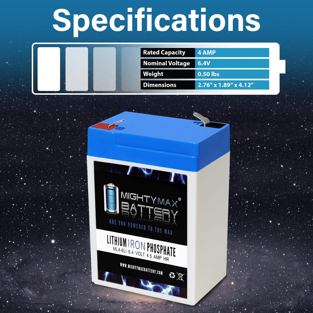 6V 4.5AH Lithium Replacement Battery B87894
