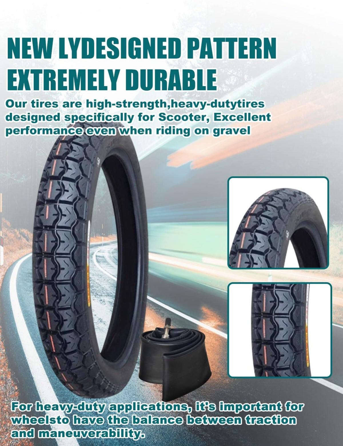 3.00-17 Dirt Bike Tire and Inner Tube Set P3578