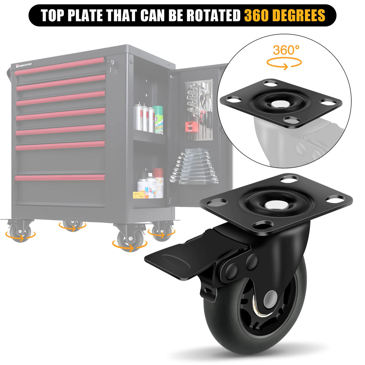 3” Lock Casters Set of 4 Heavy Duty I272390
