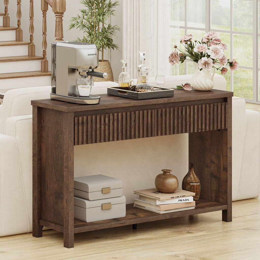 47" Fluted Console Table with Drawers R54163