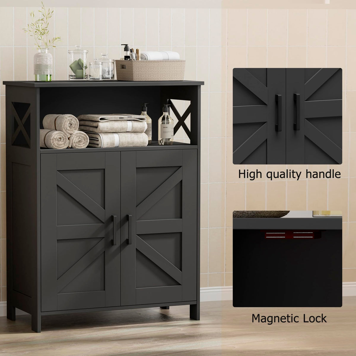 Bathroom Storage Cabinet with Doors U4609