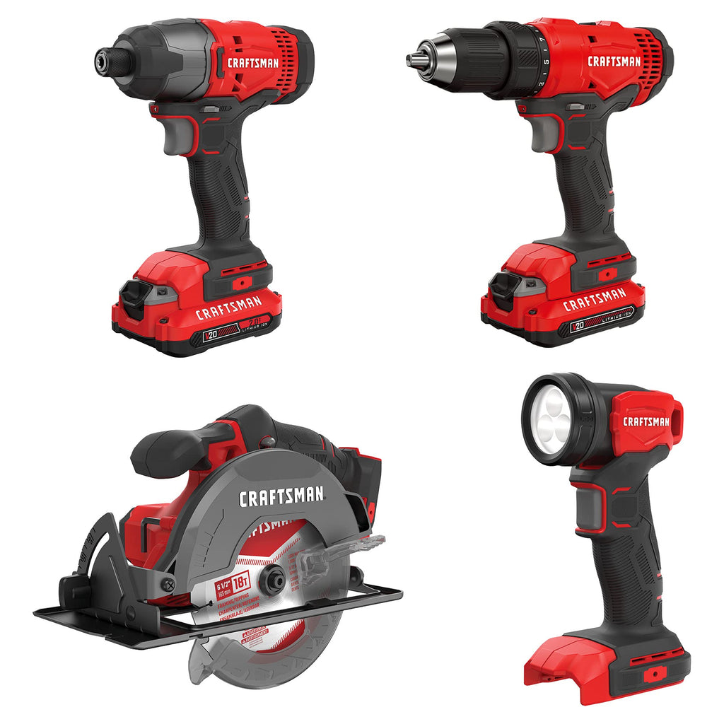Cordless Power Tool Kit with Circular Saw Impact Driver Drill I220
