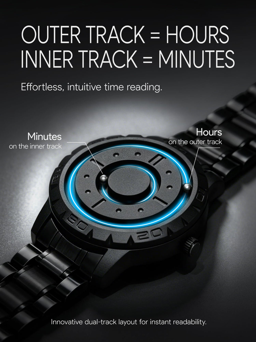Magnetic Watch 40mm 20mm Strap A442