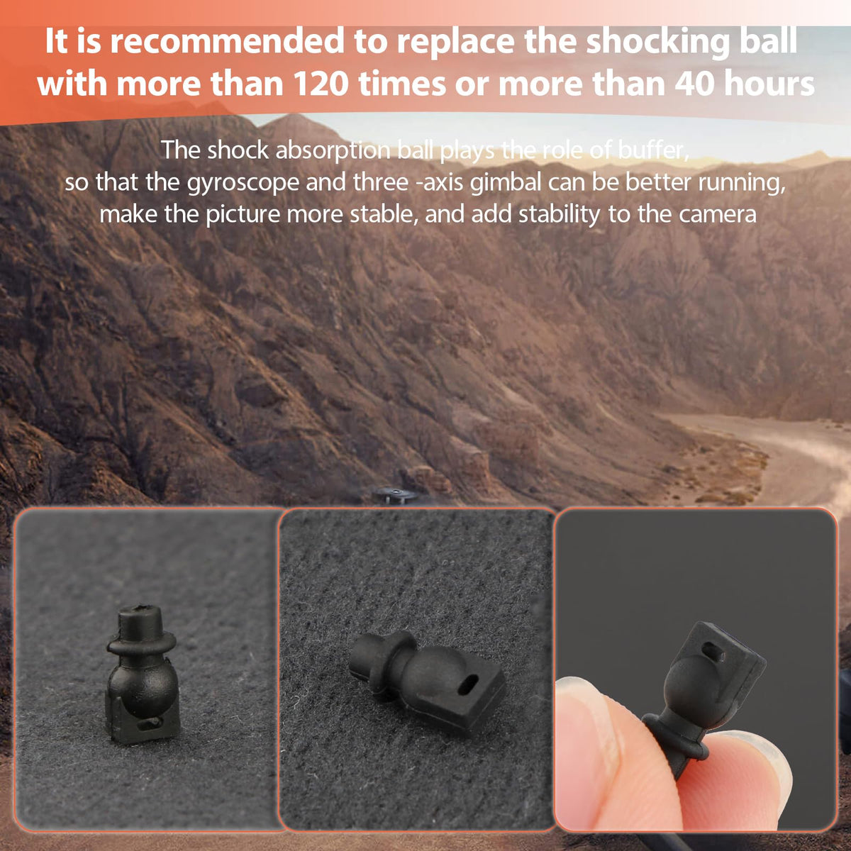 4Pcs Gimbal Shock Absorption Rubber Damper Mounts with Repair Tools C887