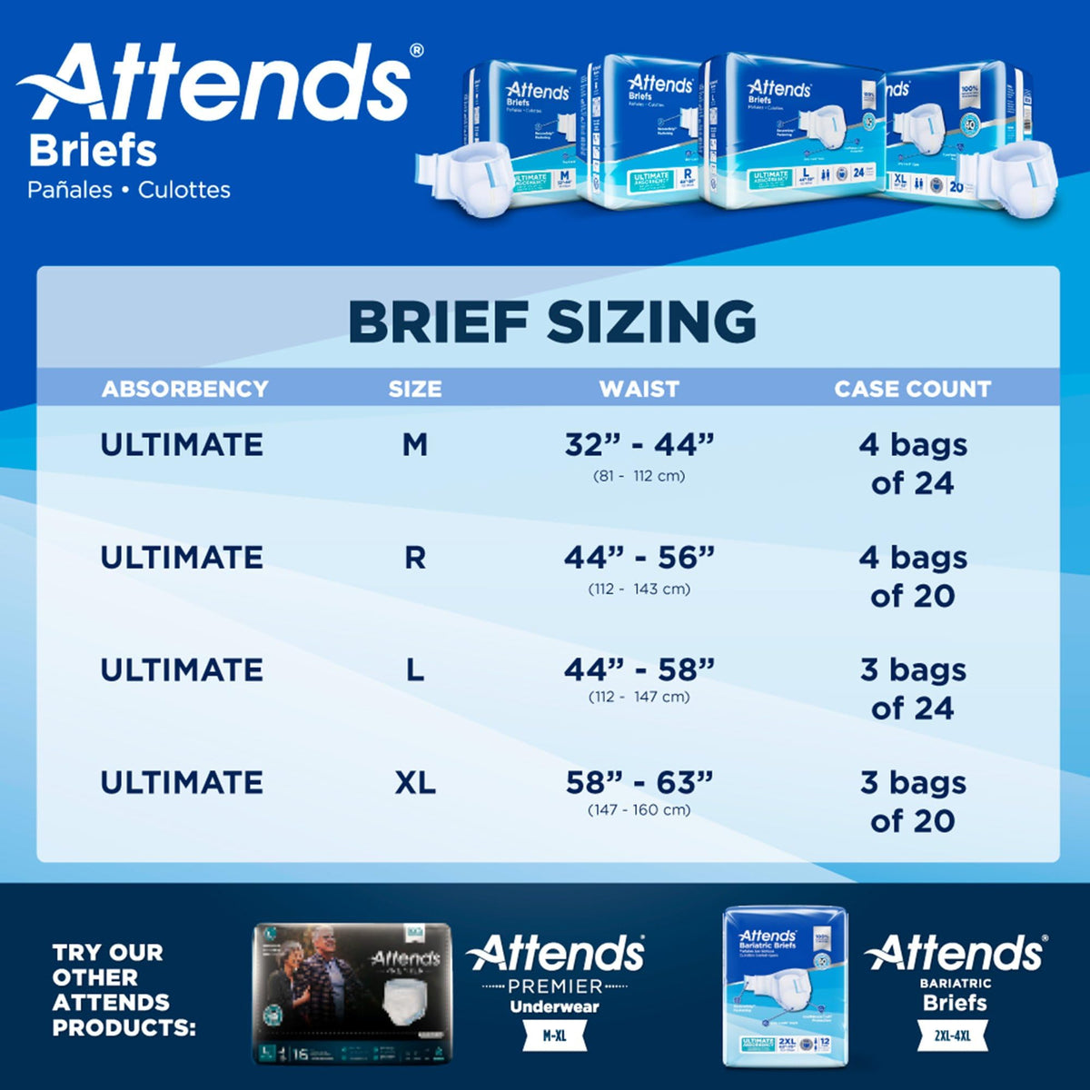 Large Ultimate Absorbency Adult Incontinence Briefs 72ct W494171