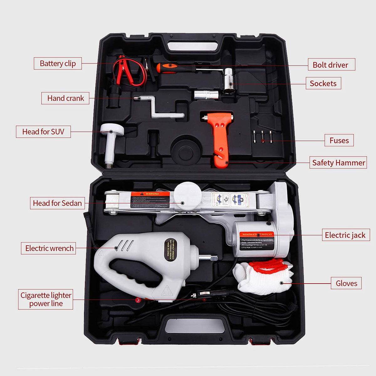 Electric Car Jack 3 Ton 12V Scissor Jack with Impact Wrench Z1960