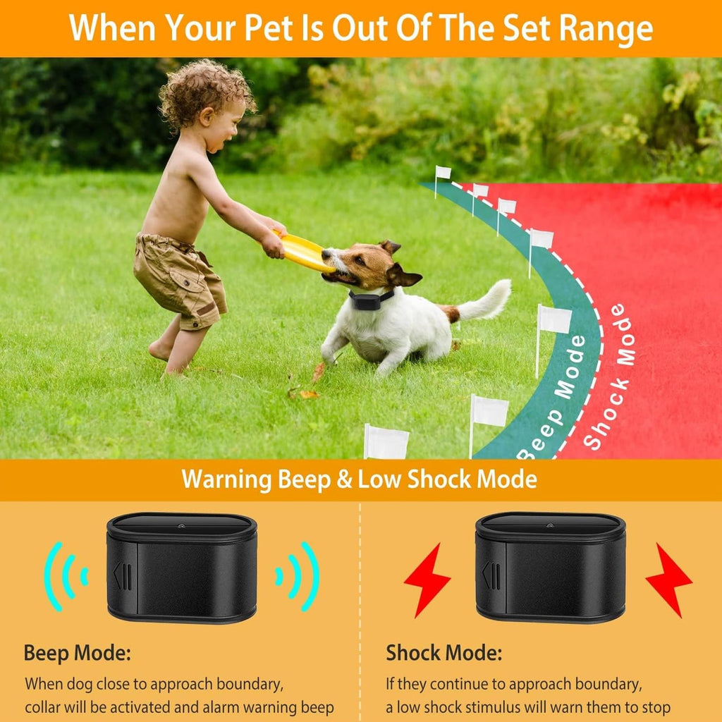 Electronic Dog Fence & Training Shock Collar, 1/2 Acre Waterproof X800628