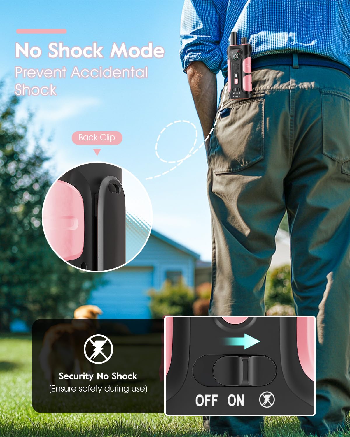 Pink Dog Training Collar with Remote B30226