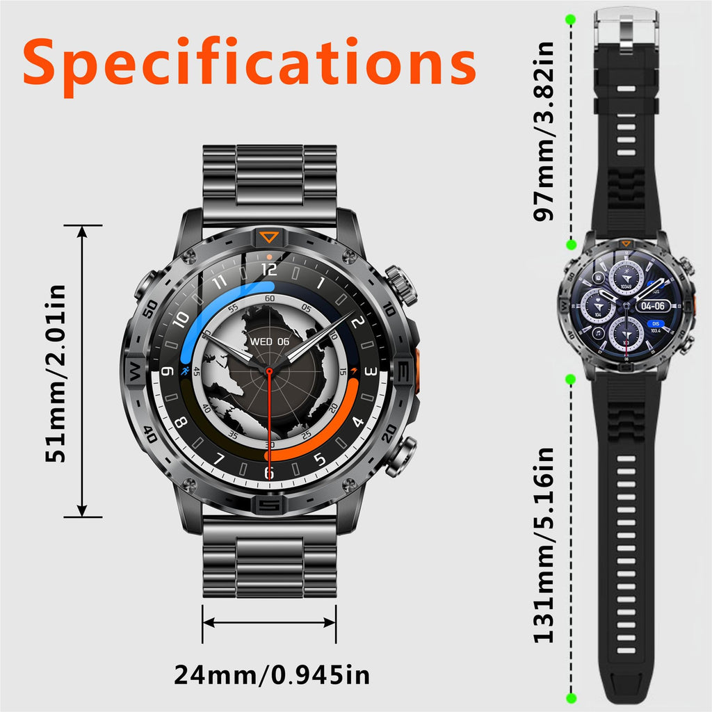 1.7" HD Touchscreen IP68 Waterproof Smart Watch C241