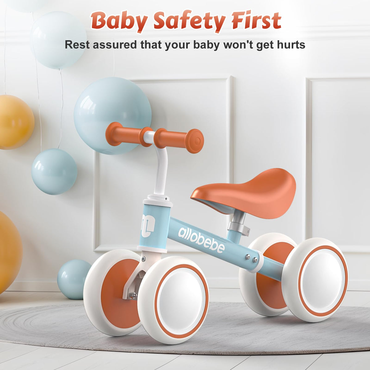 Baby Balance Bike 12-36 Months Adjustable Seat 3 Wheels O10522